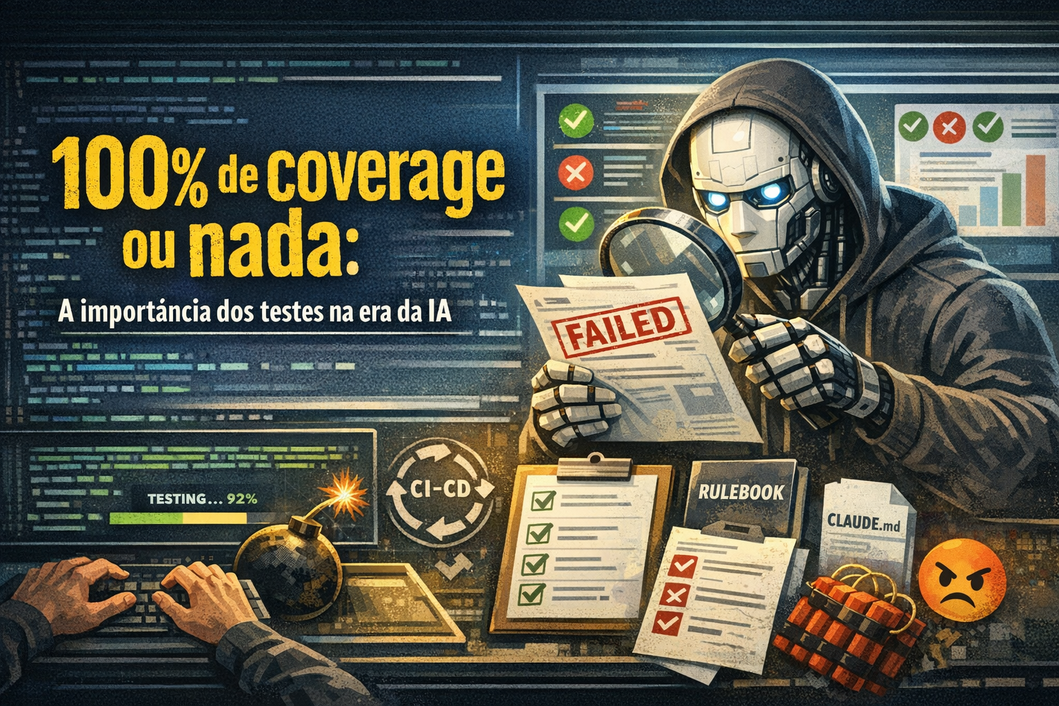 100% de coverage ou nada: a importância dos testes na era da IA